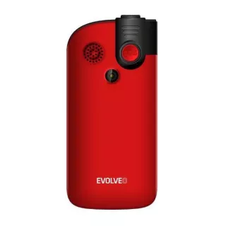 EVOLVEO EasyPhone FM, Mobiltelefon für Senioren mit Ladestation (rote Farbe)