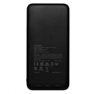 ADATA PowerBank AT10000 - externer Akku für Handy/Tablet 10000mAh, schwarz