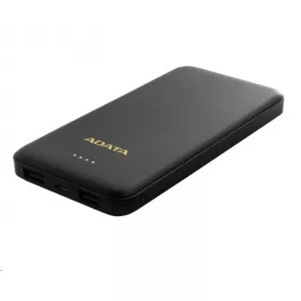 ADATA PowerBank AT10000 - externer Akku für Handy/Tablet 10000mAh, schwarz