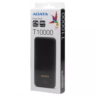 ADATA PowerBank AT10000 - externer Akku für Handy/Tablet 10000mAh, schwarz