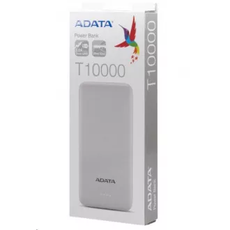 ADATA PowerBank AT10000 - externer Akku für Handy/Tablet 10000mAh, weiß