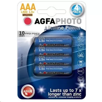 AgfaPhoto Power Alkaline Batterie LR03 / AAA, Blister 4 Stück AgfaPhoto Power Alkaline Batterie LR03 / AAA, Blister 4 Stück