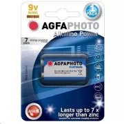 AgfaPhoto Power Alkaline Batterie 9V, Blister 1 Stück