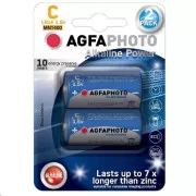 AgfaPhoto Power Alkaline-Batterie LR14 / C, Blister 2 Stück