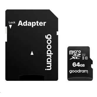 GOODRAM MicroSDXC-Karte 64GB M1AA, UHS-I Class 10, U1 + Adapter GOODRAM MicroSDXC-Karte 64GB M1AA, UHS-I Class 10, U1 + Adapter