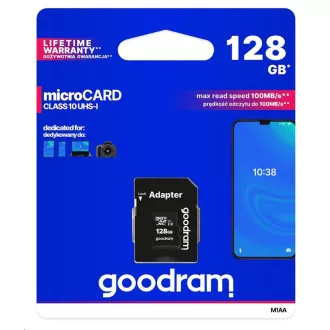 GOODRAM microSDXC-Karte 256GB M1AA (R: 100/W: 10 MB/s), UHS-I Class 10, U1 + Adapter