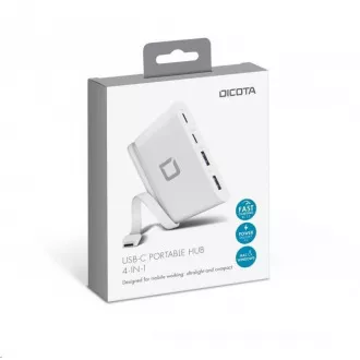 DICOTA USB-C Tragbarer Hub 4-in-1