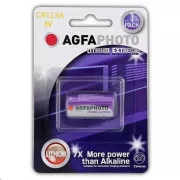 AgfaPhoto Lithium-Fotobatterie CR123A, Blister 1 Stück