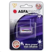 AgfaPhoto Lithium-Fotobatterie CR2, Blister 1 Stück