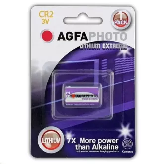 AgfaPhoto Lithium-Fotobatterie CR2, Blister 1 Stück