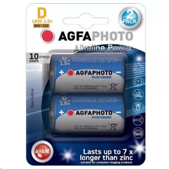 AgfaPhoto Power Alkaline Batterie LR20 / D, Blister 2Stk AgfaPhoto Power Alkaline Batterie LR20 / D, Blister 2Stk
