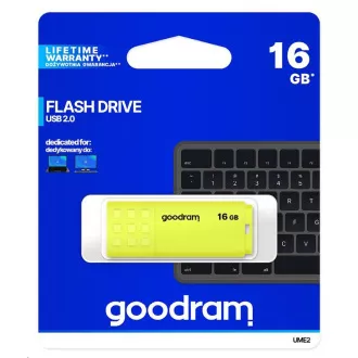 GOODRAM Flash Disk 16GB UME2, USB 2.0, gelb