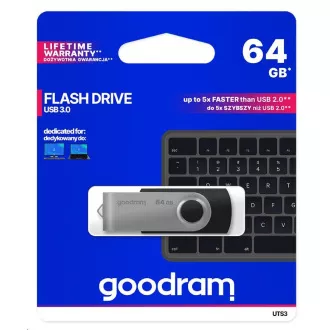 GOODRAM Flash Disk 64GB UTS3, USB 3.0, schwarz