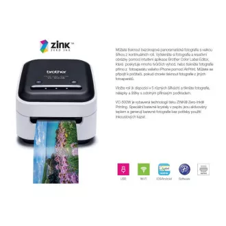 BROTHER Etikettendrucker PHOTO - VC500W - WIFI, USB, COLOR ohne Tinte - Integriertes Schneiden