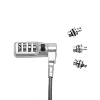 DICOTA Universal Security Cable Lock, 3 Wechselköpfe passend für alle Steckplätze, Kombination DICOTA Universal Security Cable Lock, 3 Wechselköpfe passend für alle Steckplätze, Kombination