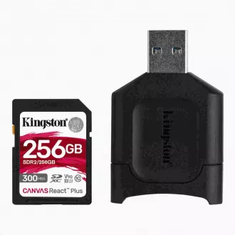 Kingston 256 GB SDXC React Plus + Lesegerät
