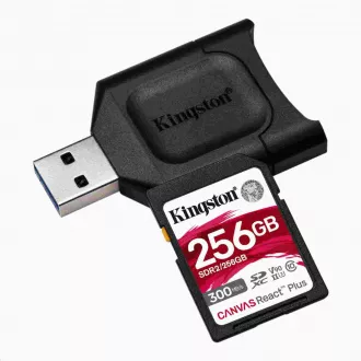 Kingston 256 GB SDXC React Plus + Lesegerät