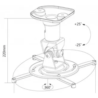 Reflecta SUPVEX 22cm Deckenprojektorhalterung