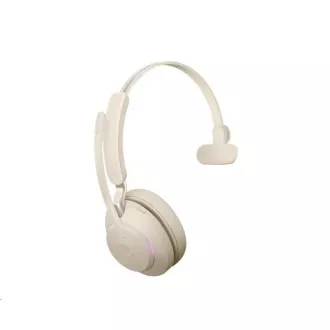 Jabra Headset mit Ständer Evolve2 65, Link 380c MS, mono, beige - Unverpackt Jabra Headset mit Ständer Evolve2 65, Link 380c MS, mono, beige - Unverpackt