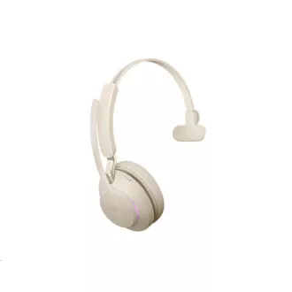 Jabra Evolve2 65 Headset, Link 380c MS, mono, beige Jabra Evolve2 65 Headset, Link 380c MS, mono, beige
