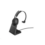 Jabra Headset mit Ständer Evolve2 65, Link 380a MS, mono, schwarz