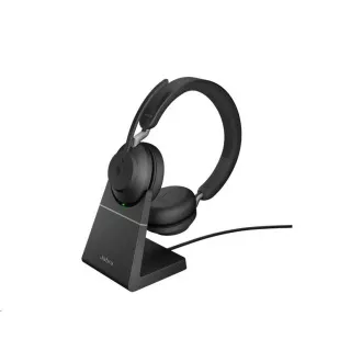 Jabra Headset mit Ständer Evolve2 65, Link 380c MS, Stereo, schwarz Jabra Headset mit Ständer Evolve2 65, Link 380c MS, Stereo, schwarz