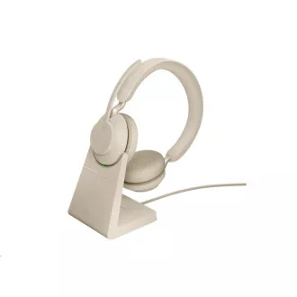 Jabra Headset mit Ständer Evolve2 65, Link 380a MS, Stereo, beige Jabra Headset mit Ständer Evolve2 65, Link 380a MS, Stereo, beige