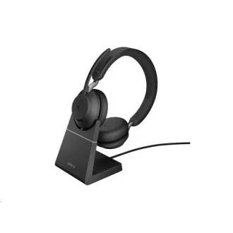 Jabra Headset mit Ständer Evolve2 65, Link 380a MS, Stereo, schwarz Jabra Headset mit Ständer Evolve2 65, Link 380a MS, Stereo, schwarz