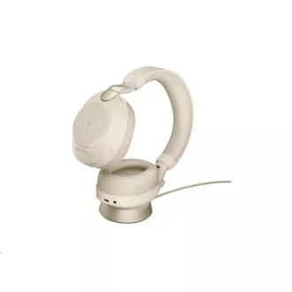 Jabra Headset mit Ständer Evolve2 85, Link 380c MS, Stereo, beige