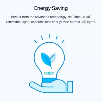 TP-Link Tapo L510E Smart WiFi Dimmbare LED-Lampe (Weiß, 2700K, 806lm, 2, 4GHz, E27) TP-Link Tapo L510E Smart WiFi Dimmbare LED-Lampe (Weiß, 2700K, 806lm, 2, 4GHz, E27)