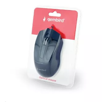 GEMBIRD Maus MUS-3B-01, kabelgebunden, optisch, 1000 dpi, USB, schwarz
