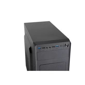1stCOOL Gehäuse STEP 3 ver.3   Kartenleser, micro ATX, AU, 2XUSB 3.0   2x USB 2.0, ohne Netzteil, Schwarz