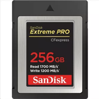 SanDisk Extreme Pro CFexpress Karte 256GB, Typ B, 1700MB/s Lesen, 1200MB/s Schreiben