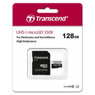 TRANSCEND MicroSDXC-Karte 128GB 350V, High Endurance