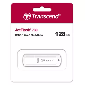 TRANSCEND Flash Disk 128GB JetFlash®730, USB 3.1 (R: 80 / B: 25 MB / s) weiß TRANSCEND Flash Disk 128GB JetFlash®730, USB 3.1 (R: 80 / B: 25 MB / s) weiß