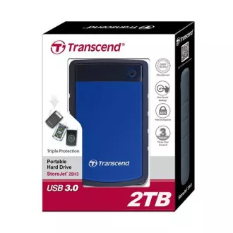 TRANSCEND Externe HDD 2, 5" USB 3.0 StoreJet 25H3B, 4TB, Blau (stoßfest) TRANSCEND Externe HDD 2, 5" USB 3.0 StoreJet 25H3B, 4TB, Blau (stoßfest)