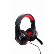 GEMBIRD Kopfhörer mit Mikrofon GHS-U-5.1-01, Gaming, 5.1 Surround, schwarz-rot, USB