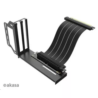 AKASA RISER BLACK PRO, Vertikaler GPU-Halter + Premium PCIe 3.0 Riser-Kabel AKASA RISER BLACK PRO, Vertikaler GPU-Halter + Premium PCIe 3.0 Riser-Kabel