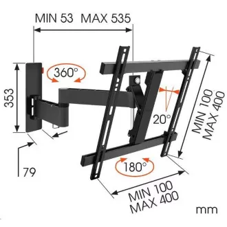 Vogel's W53070 - TV-Arm 3 Gelenke M