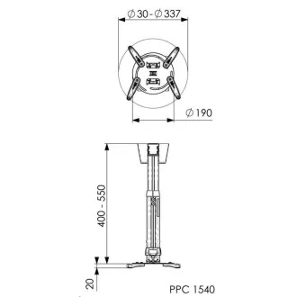 Vogel's PPC 1540 - Teleskop-Beamerhalter 40-55 cm