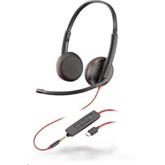 POLY BLACKWIRE 3225 Headset, USB-C, 3,5 mm Klinke, Stereo
