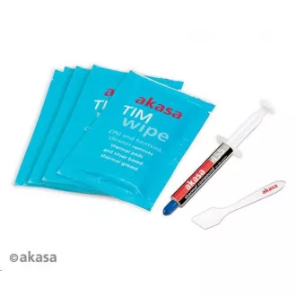AKASA Reinigungstücher AK-TCW-03, Set mit 5 Tüchern + 1x 5g AK-455, feucht, Citrus, für Reinigungsmaschinen, Tabelle. Karte