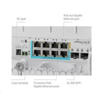 MikroTik CSS610-1Gi-7R-2S OUT Reverse PoE Switch, 8x Gigabit, 2x SFP , 1x PoE out, 7x PoE in, 56Gbps MikroTik CSS610-1Gi-7R-2S OUT Reverse PoE Switch, 8x Gigabit, 2x SFP , 1x PoE out, 7x PoE in, 56Gbps