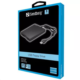 Sandberg externes USB-Diskettenlaufwerk 3,5" Sandberg externes USB-Diskettenlaufwerk 3,5"