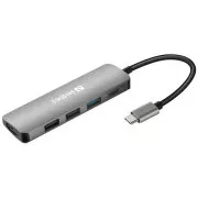 Sandberg Dockingstation USB-C -> HDMI + 3x USB + PD 100W