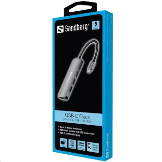 Sandberg Dockingstation USB-C -> HDMI + 3x USB + PD 100W
