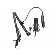 Sandberg Mikrofonset für Streaming, USB, schwarz
