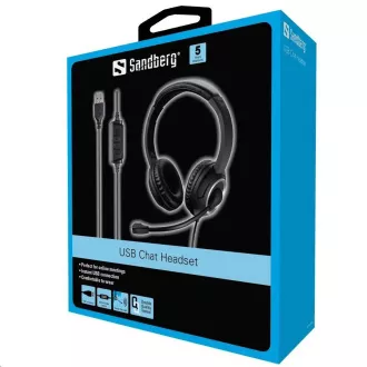 Sandberg Headset Chat mit Mikrofon, USB, Stereo, schwarz Sandberg Headset Chat mit Mikrofon, USB, Stereo, schwarz