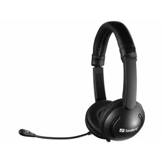 Sandberg SAVER Headset mit Mikrofon, 3,5 mm Klinke, Stereo, schwarz