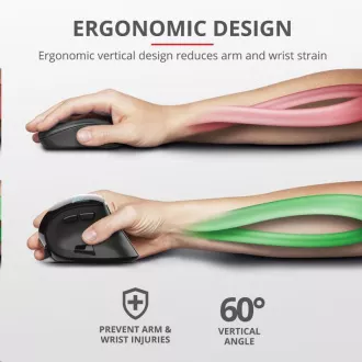 TRUST ergonomische Maus Voxx Wiederaufladbare ergonomische kabellose Maus TRUST ergonomische Maus Voxx Wiederaufladbare ergonomische kabellose Maus
